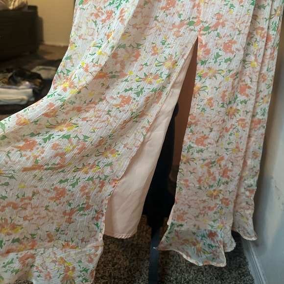 Anthropologie Pink Floral Maxi Dress - Picture 5 of 16